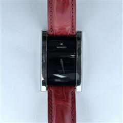 Movado La Nouvelle Tank Watch Men 30mm Black Dial Steel Rectangle
